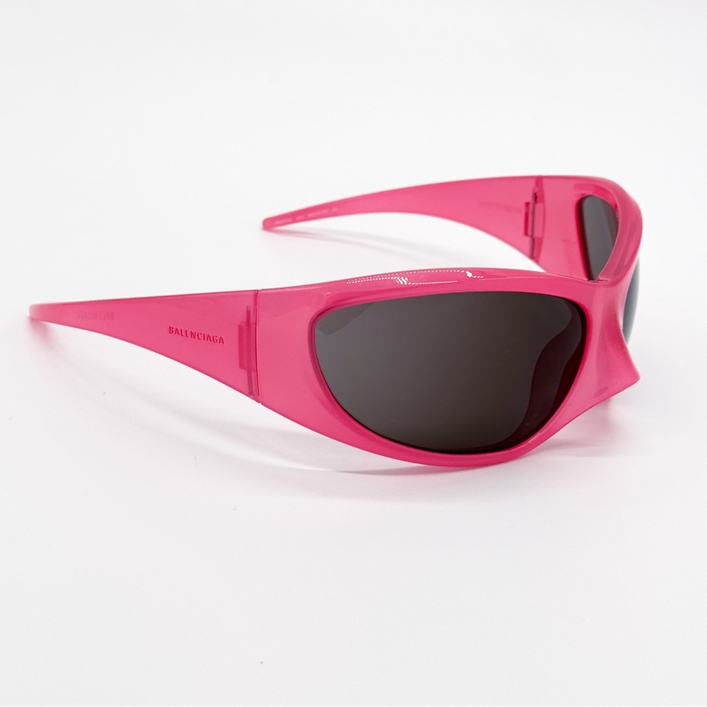 NEW BALENCIAGA BB0252S 002 OVAL PINK GREY WOMEN SUNGLASSES BALENCIAGA - Picture 9 of 14